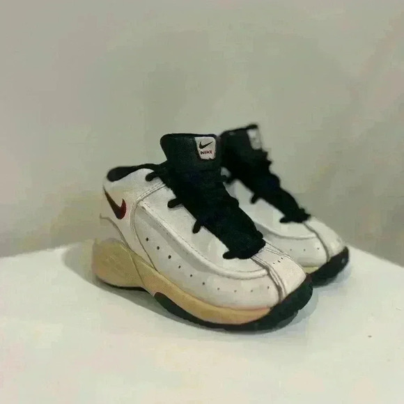 VTG Millennium Baby Nike Air‎  Flight Sneakers sz 6 white black 2000 - Picture 5 of 6